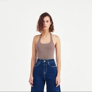 ‼️RARE‼️ ZARA Knit Halterneck Bodysuit ✨